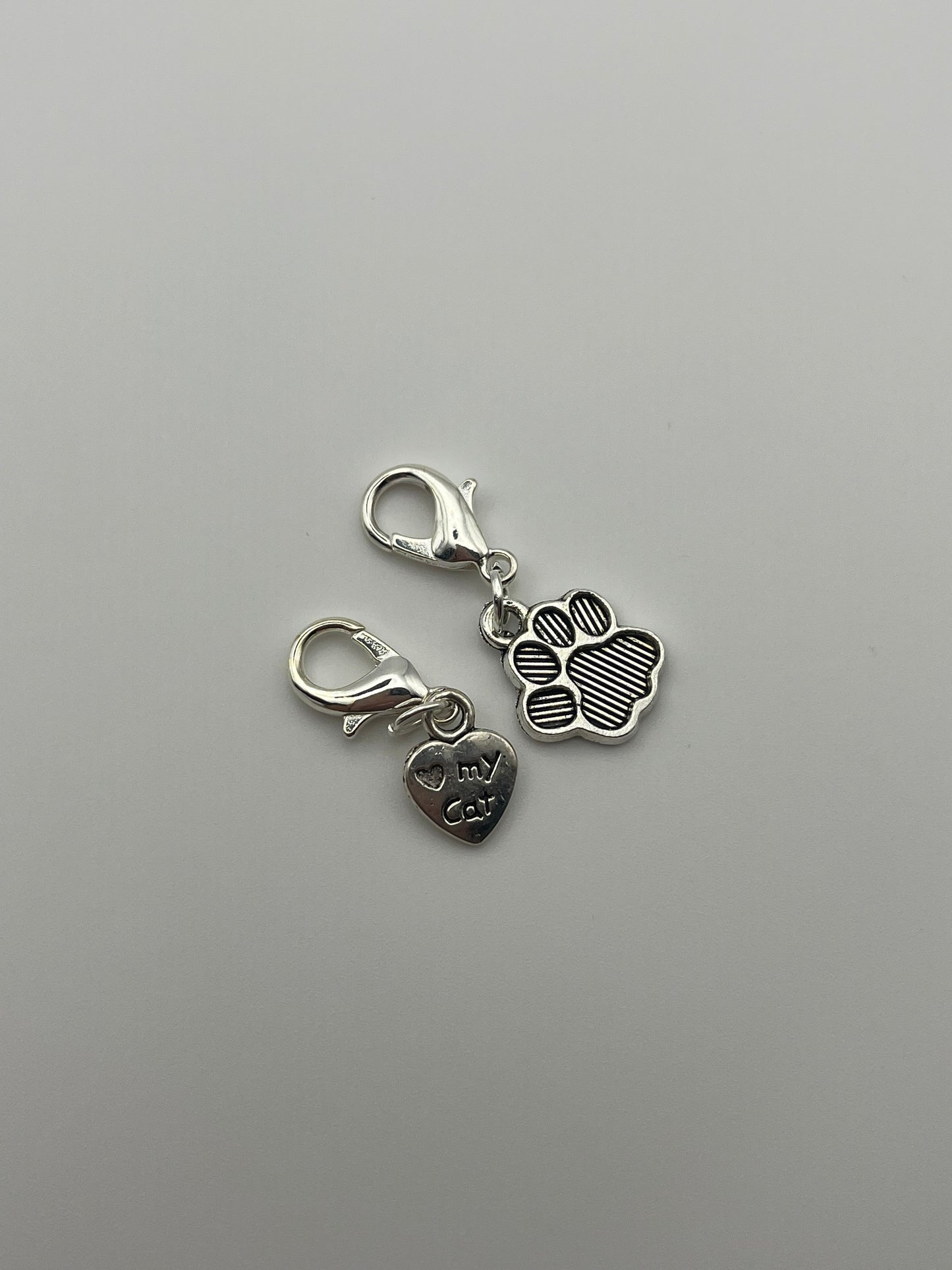 CAT PERSON - “The best cuddles come with a few scratches” - White Satin Reusable Adhesive Bookmark with Two Charms (Paw and Heart My Cat) in Gift Box
