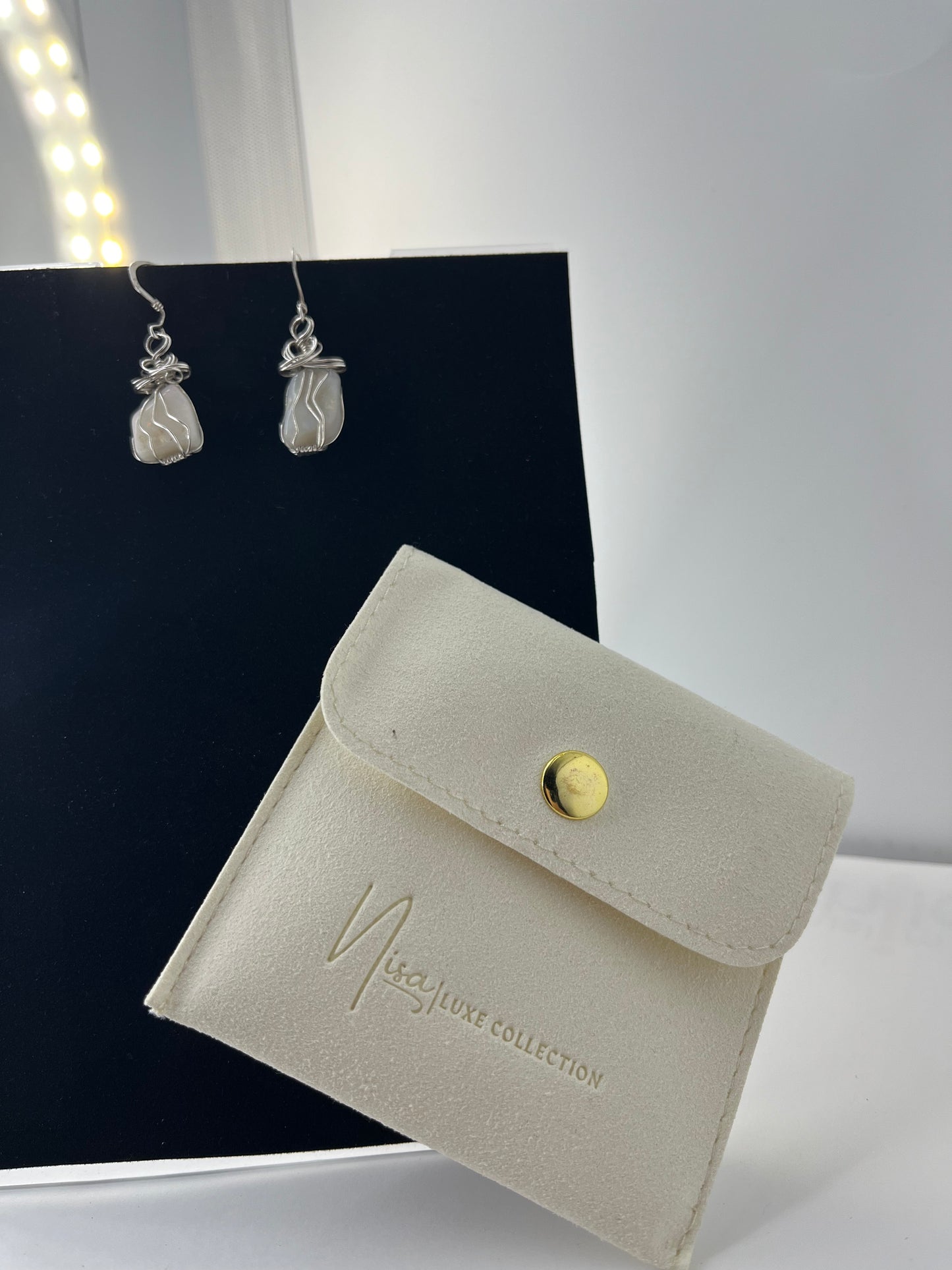 Opal - Serenity Luxury Handcrafted Sterling Silver Semi-Precious Earrings