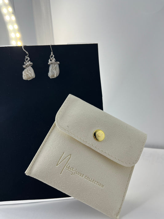 Opal - Serenity Luxury Handcrafted Sterling Silver Semi-Precious Earrings