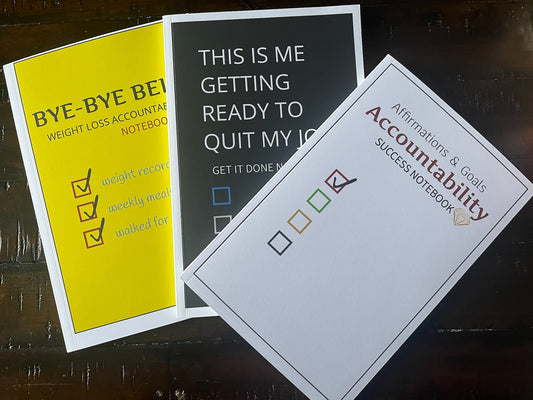Accountability Notebook |Personal Goals | Weight Loss | Business|